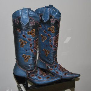 Hand Embrodered Ladies Western Boots